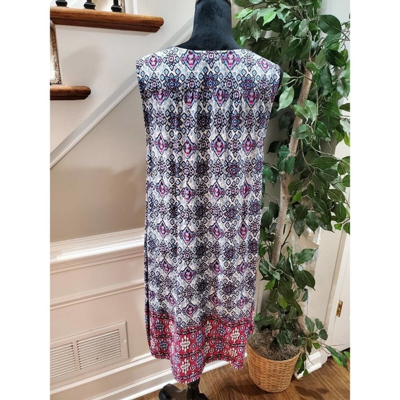 Beachlunchlounge Women's Multicolor Rayon Sleeveless Knee Length Dress Size XL - Picture 7 of 12